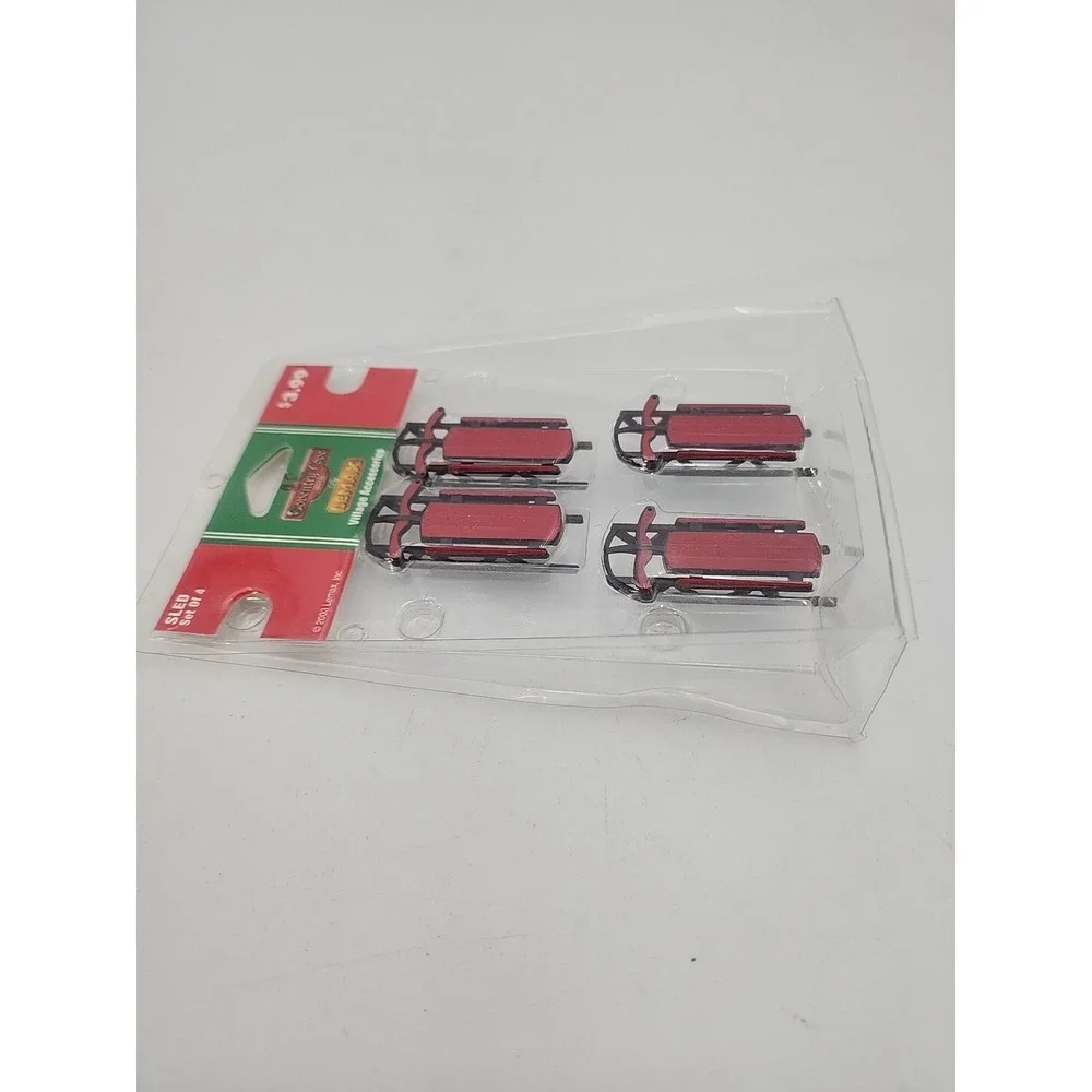 Lemax Sleds (Set of‎ 4 ) 2003 Village Collection NIP